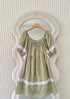 Women Puff Sleeves Mini Dress With Lace Trim